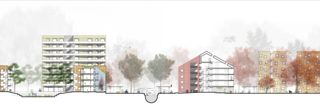 Schnitt 1:200 Quartier canaux ARCHITECTURE ET SCANDINAVIE, Stigsborg un quartier de demain von Clément Mathey
